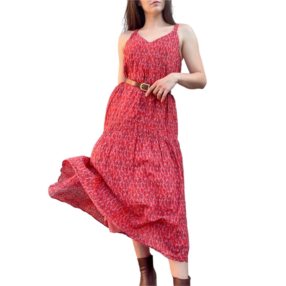Joie 100% Cotton Bohemian Maxi Summer Sun Tank Dress Large